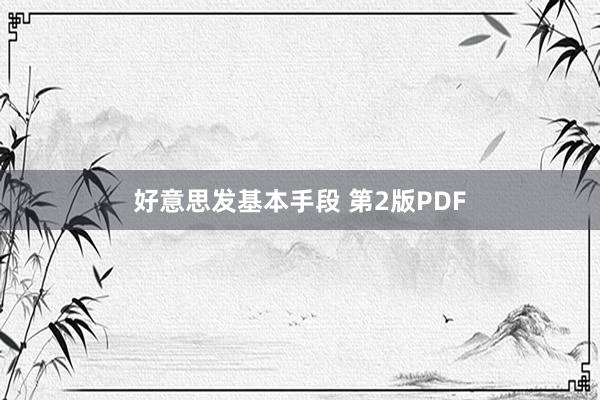 好意思发基本手段 第2版PDF