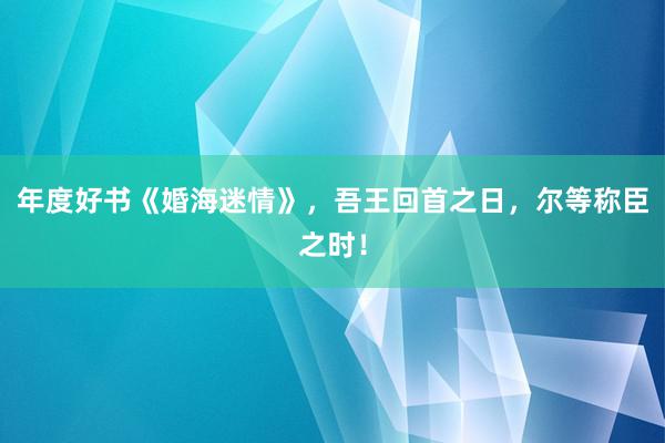 年度好书《婚海迷情》，吾王回首之日，尔等称臣之时！