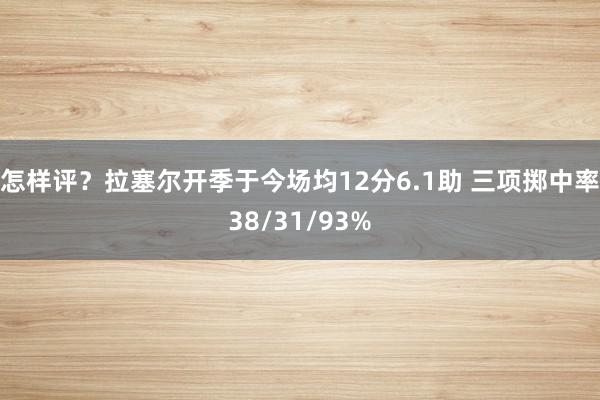 怎样评？拉塞尔开季于今场均12分6.1助 三项掷中率38/31/93%